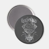 Supergirl Silver Logo Magneet (Voorkant / Achterkant)