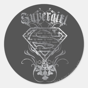 Supergirl Silver Logo Ronde Sticker
