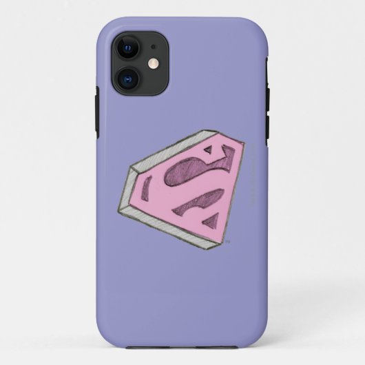 Supergirl Sketched Pink Logo Case-Mate iPhone Case (Achterkant)