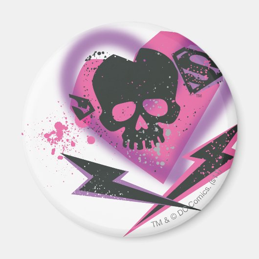 Supergirl Skulls en Lightning Magneet (Voorkant)