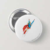 Supergirl Soars High Ronde Button 5,7 Cm (Voorkant /achterkant)