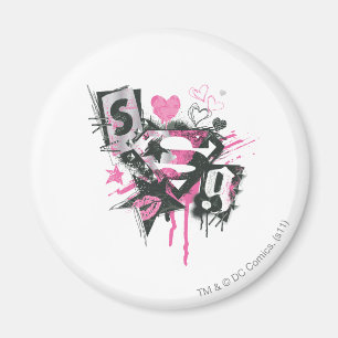 Supergirl Spills en Scribbles Collage Magneet