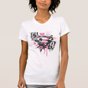 Supergirl Spills en Scribbles Collage T-shirt