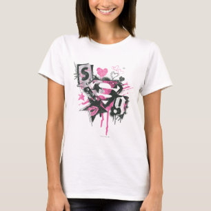 Supergirl Spills en Scribbles Collage T-shirt