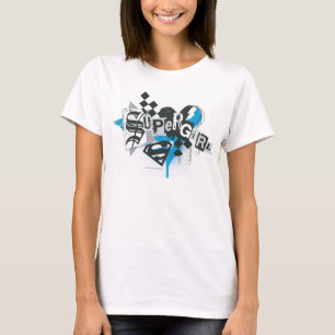 Supergirl spills en Splatter T-shirt