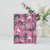 Supergirl Stars en Skulls Pattern Briefkaart (Staand voorkant)