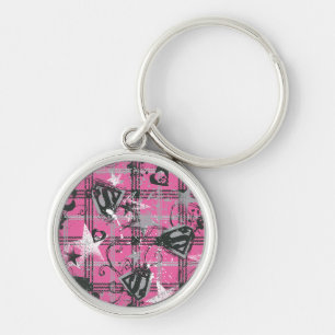Supergirl Stars en Skulls Pattern Sleutelhanger