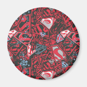 Supergirl Stary Red Pattern Magneet