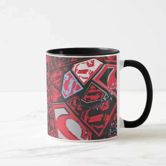 Supergirl Stary Red Pattern Mok (Rechts)
