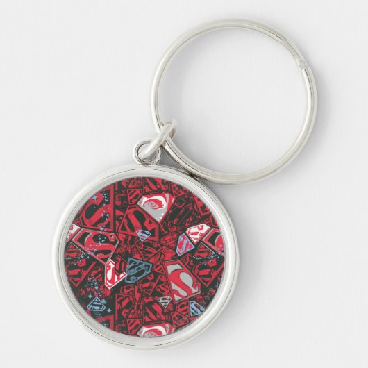 Supergirl Stary Red Pattern Sleutelhanger (Voorkant)
