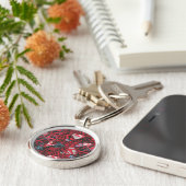 Supergirl Stary Red Pattern Sleutelhanger (Zijkant)