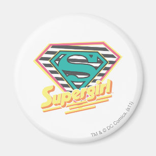 Supergirl Striped Logo Magneet