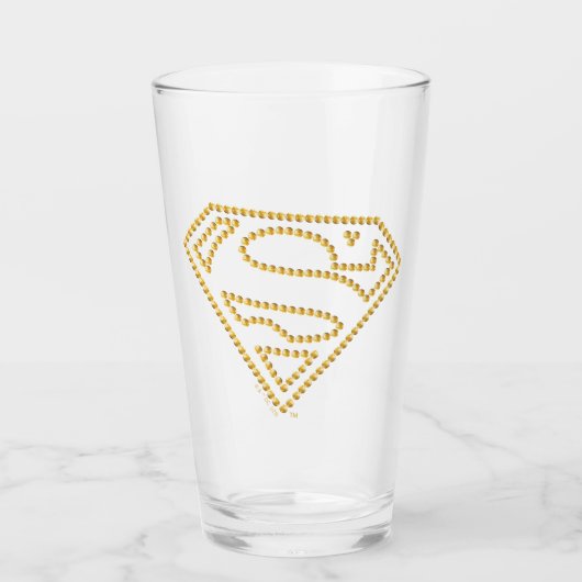 Supergirl Studded S-Shield Glas (Voorkant)