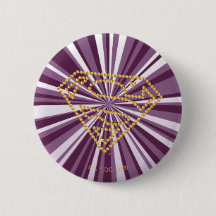 Supergirl Studded S-Shield Ronde Button 5,7 Cm