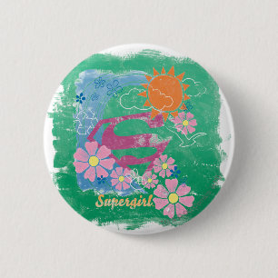 Supergirl Sun en Love Ronde Button 5,7 Cm