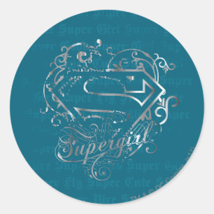 Supergirl Super Fly Super Cute Ronde Sticker