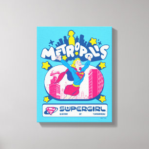 Supergirl Super Pop Vrouw van Morgen Canvas Afdruk