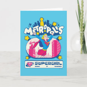 Supergirl Super Pop Vrouw van Morgen Kaart