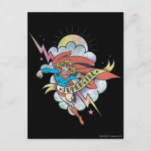 Supergirl Tattoo Briefkaart