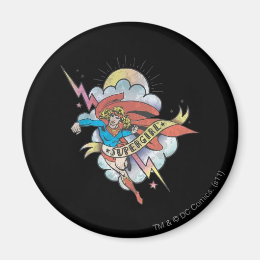 Supergirl Tattoo Magneet (Voorkant)