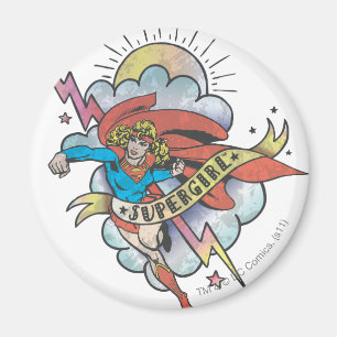 Supergirl Tattoo voor het geven van licht Magneet