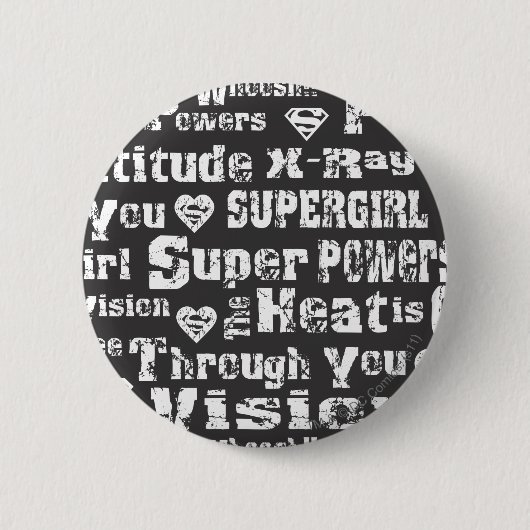 Supergirl-tekst Ronde Button 5,7 Cm (Voorkant)