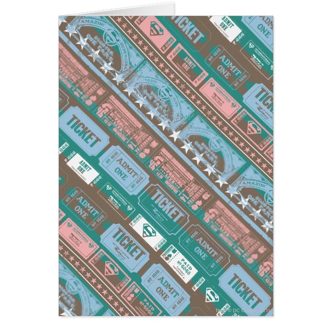 Supergirl Ticket Pattern Blue (Voorkant)