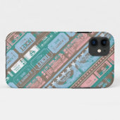 Supergirl Ticket Pattern Blue Case-Mate iPhone Case (Achterkant (horizontaal))