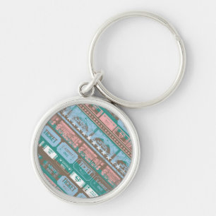 Supergirl Ticket Pattern Blue Sleutelhanger