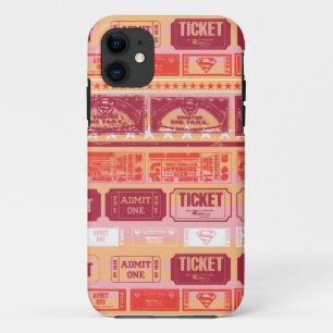 Supergirl Ticket Pattern Sinaasappel iPhone 11 Hoesje