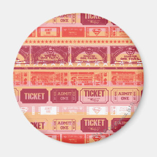 Supergirl Ticket Pattern Sinaasappel Magneet