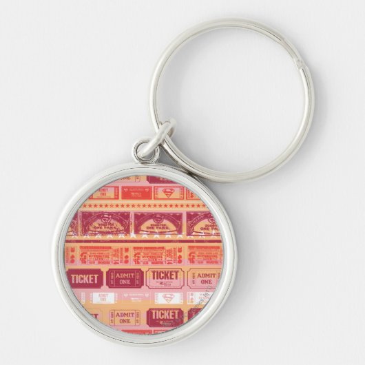 Supergirl Ticket Pattern Sinaasappel Sleutelhanger (Voorkant)