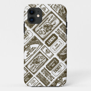Supergirl Toegangsticket Patroon Bruin iPhone 11 Hoesje
