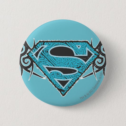 Supergirl Tribal Pattern-Logo Ronde Button 5,7 Cm (Voorkant)