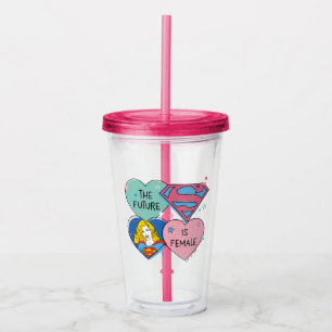 Supergirl uit deze wereldgrafische weergave acryl drinkbeker