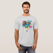 Supergirl, verf en morsen t-shirt (Voorkant volledig)