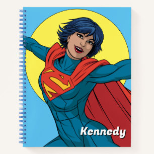 Supergirl Vliegen in Blauw Pak Notitieboek