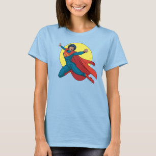 Supergirl Vliegen in Blauw Pak T-shirt