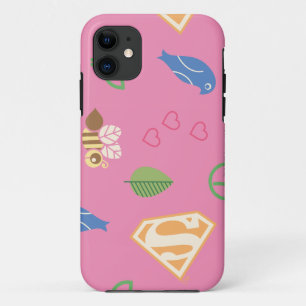 Supergirl vogels en bijenroze iPhone 11 hoesje