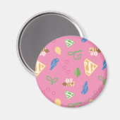 Supergirl vogels en bijenroze magneet (Voorkant / Achterkant)