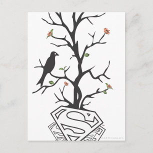 Supergirl vogels in de boom briefkaart
