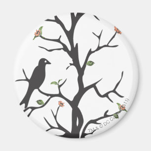 Supergirl vogels in de boom magneet