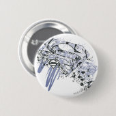 Supergirl Volledig Geweldige Ronde Button 5,7 Cm (Voorkant /achterkant)