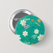 Supergirl voor het Vredespatroon Ronde Button 5,7 Cm (Voorkant /achterkant)