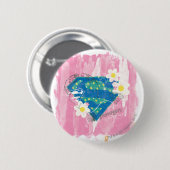 Supergirl voor Vredesroze Ronde Button 5,7 Cm (Voorkant /achterkant)