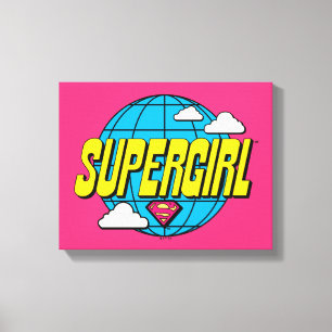 Supergirl wereldwijde pop-grafiek canvas afdruk