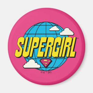 Supergirl wereldwijde pop-grafiek magneet