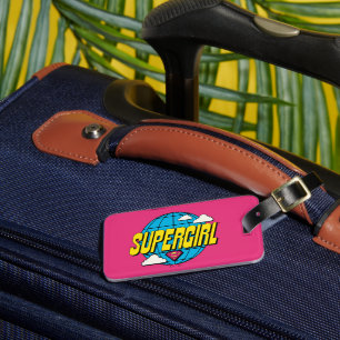 Supergirl wereldwijde pop grafisch bagagelabel