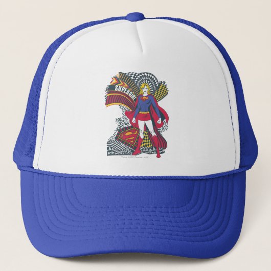 Supergirl Willekeurige Wereld 1 Trucker Pet (Voorkant)