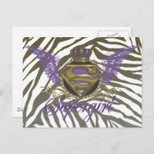 Supergirl Zebra Print Briefkaart (Voorkant / Achterkant)